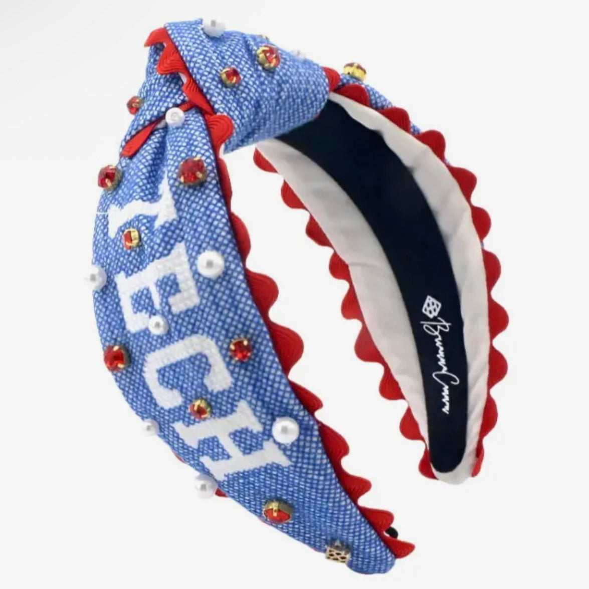 Louisiana Tech Cross Stitch Headband
