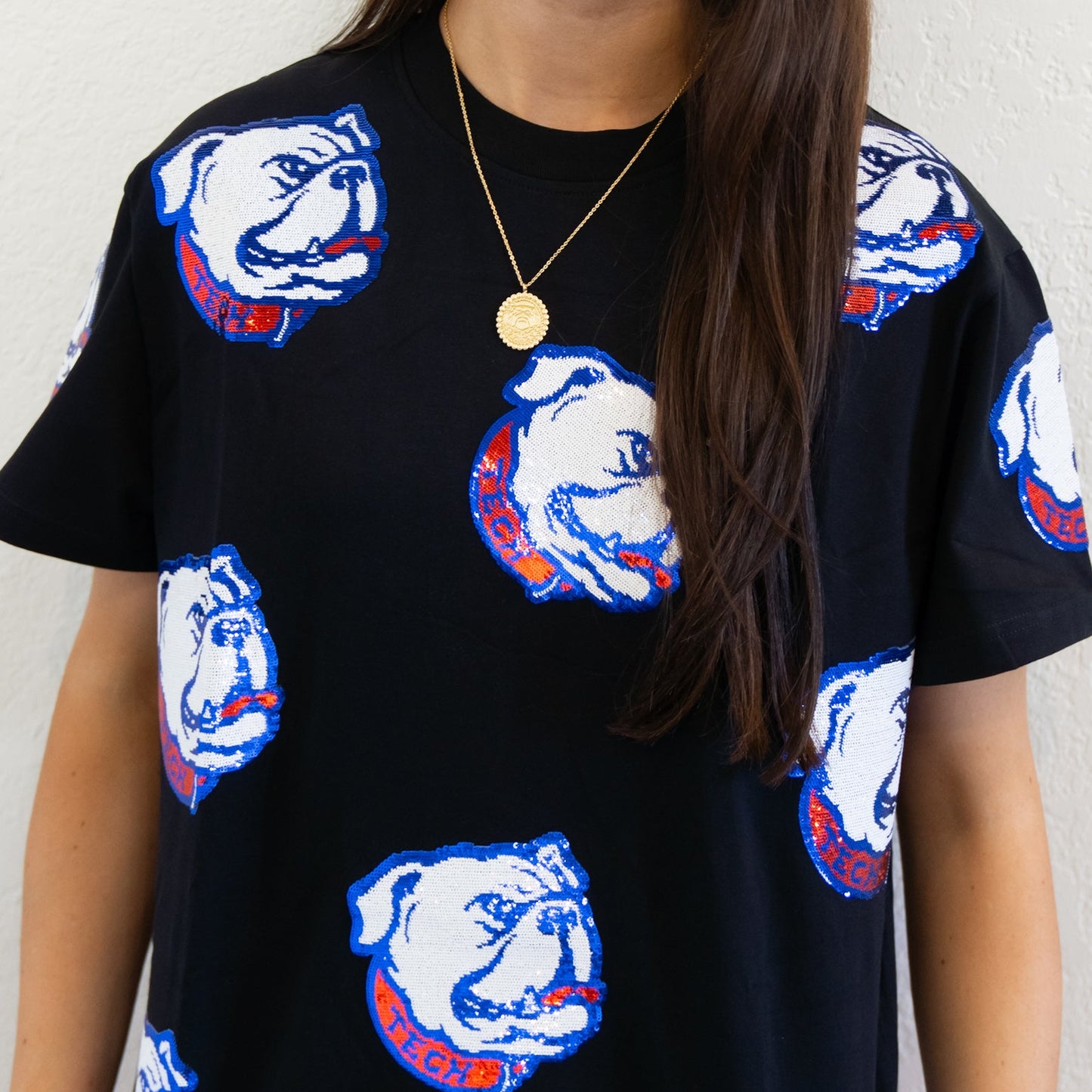 LIMITED EDITION Black Out Bulldog Sparkle Tee [Licensed]