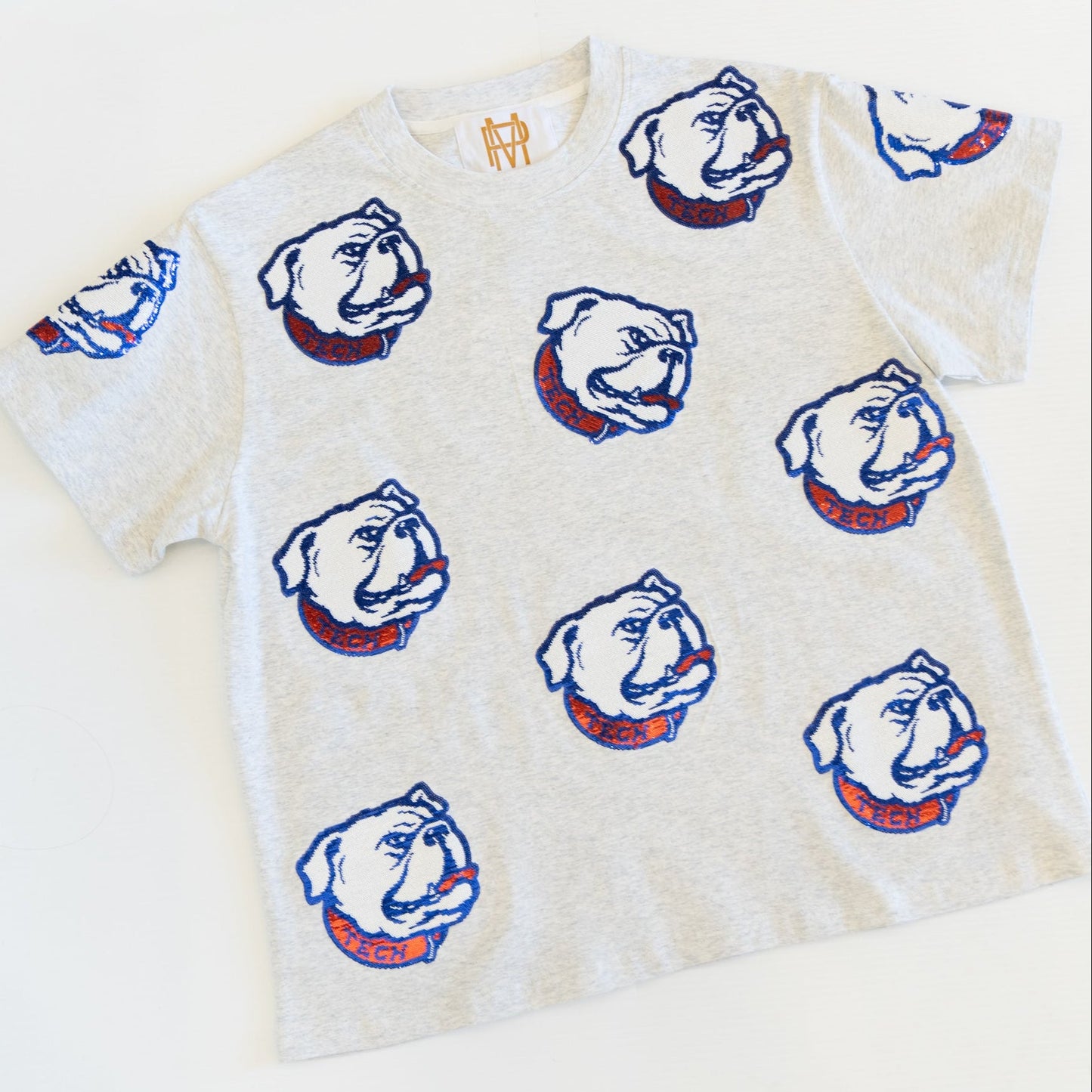 Grey Louisiana Tech Bulldogs Sparkle Tee [Licensed]
