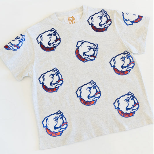 YOUTH Grey Louisiana Tech Bulldogs Sparkle Tee [Licensed]