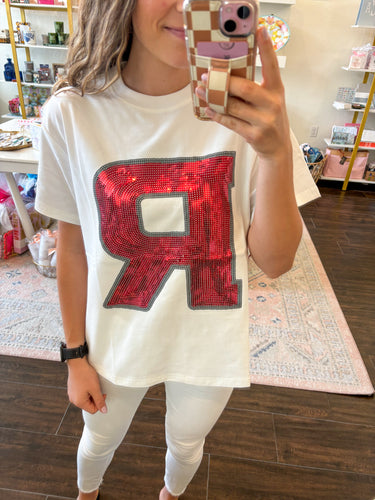 R Sparkle Tee- White