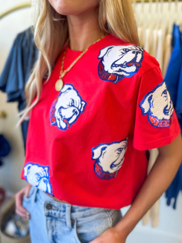 Red Bulldogs Sparkle Tee