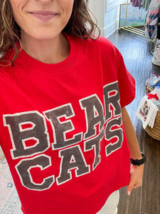 Bearcats Sparkle Tee- Red