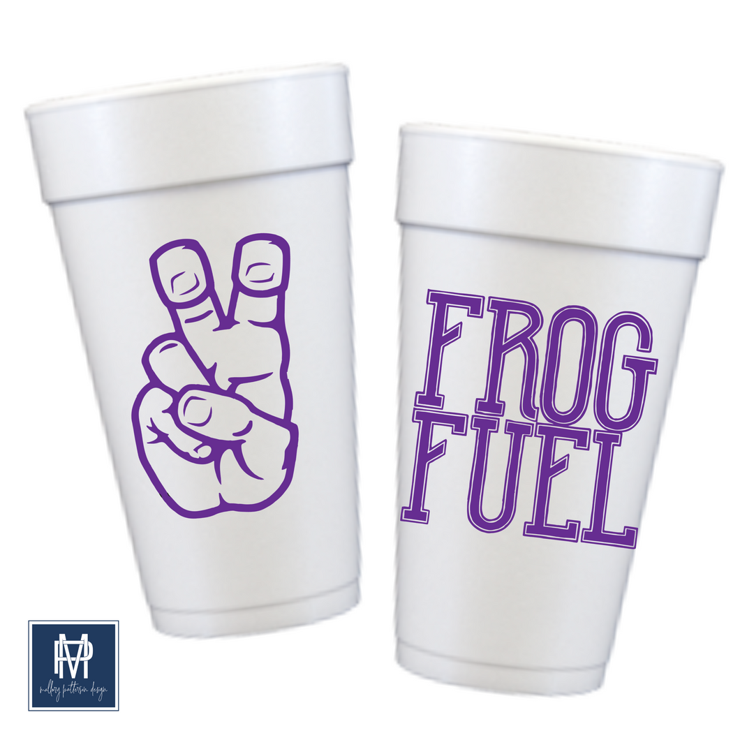 Frog Fuel Styrofoam Cups
