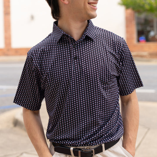 James Hollis Louisiana Tech State T Black Performance Polo