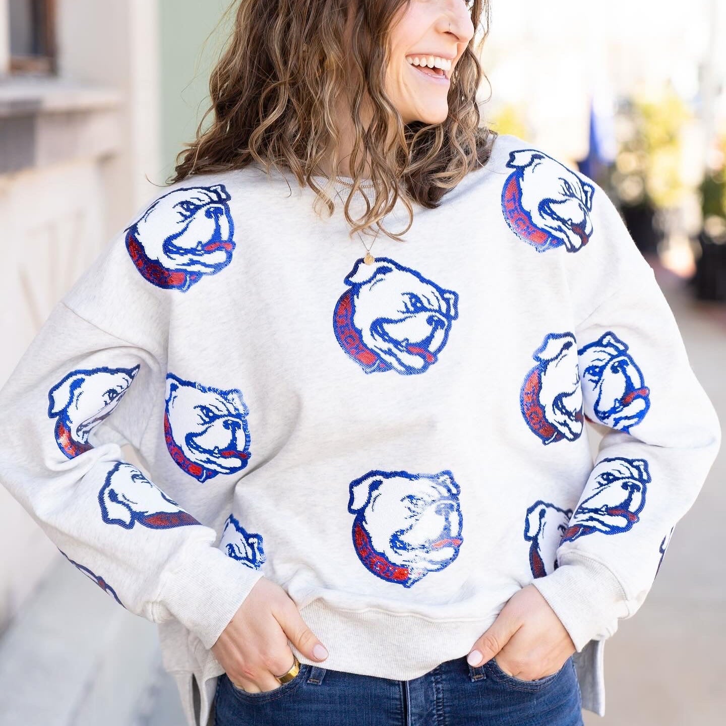 Louisiana Tech Bulldogs Sparkle Sweatshirt