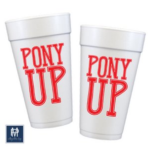 Pony Up Styrofoam Cups
