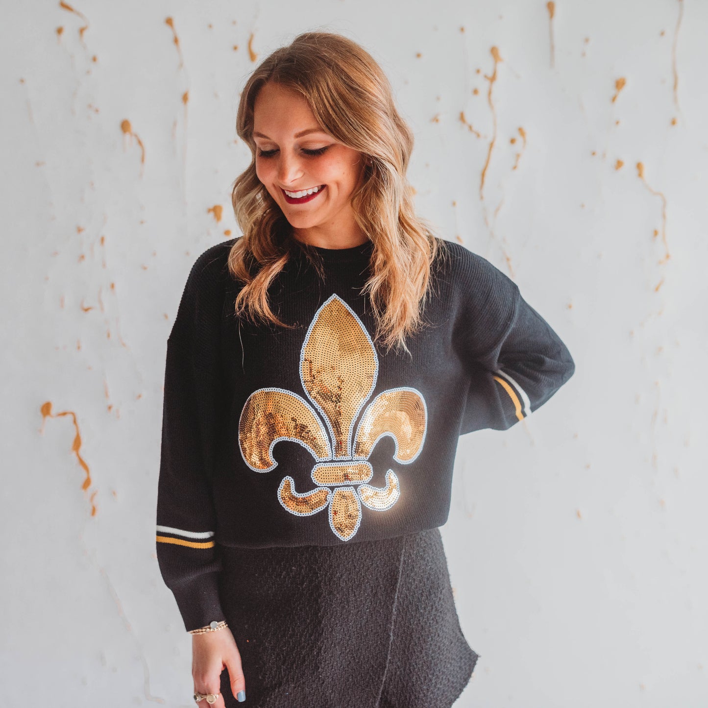 Fleur-De-Lis Sparkle Sweater